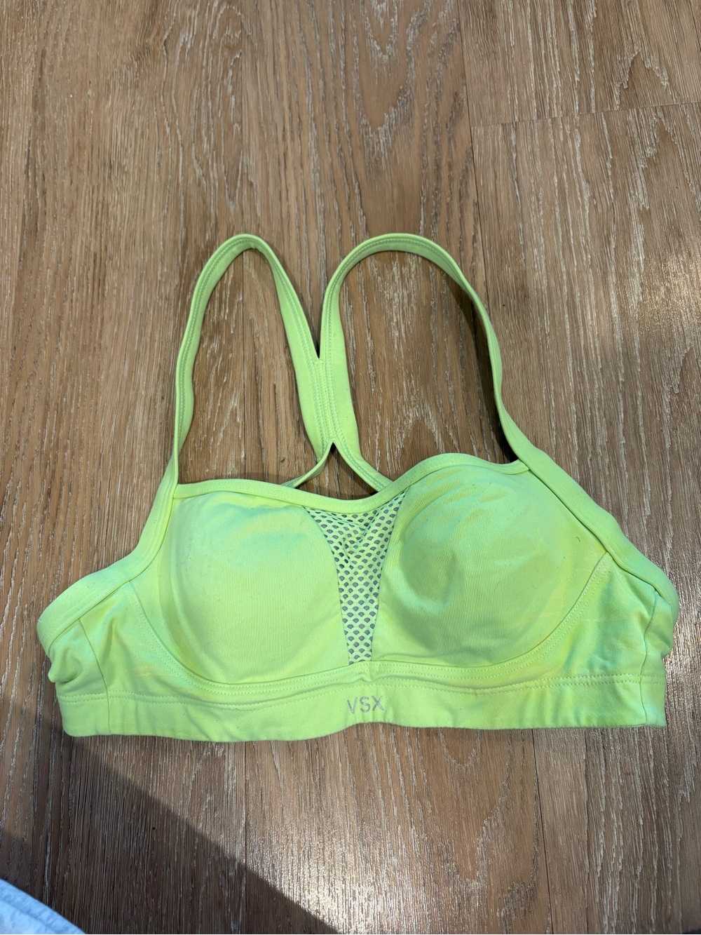 Victoria's Secret Neon Lime Green Racerback Sports Bra
